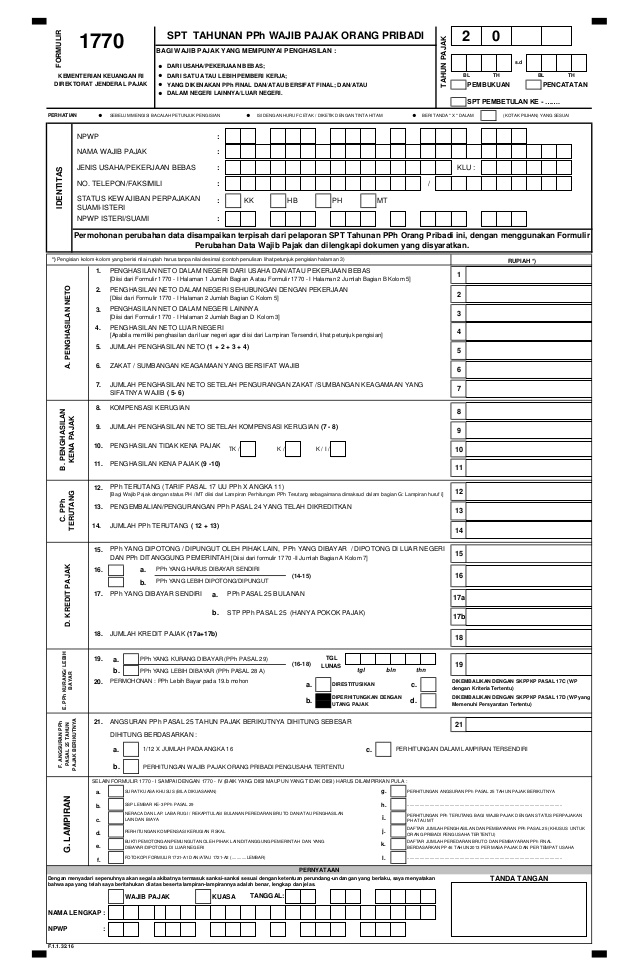 formulir spt 1770 pdf